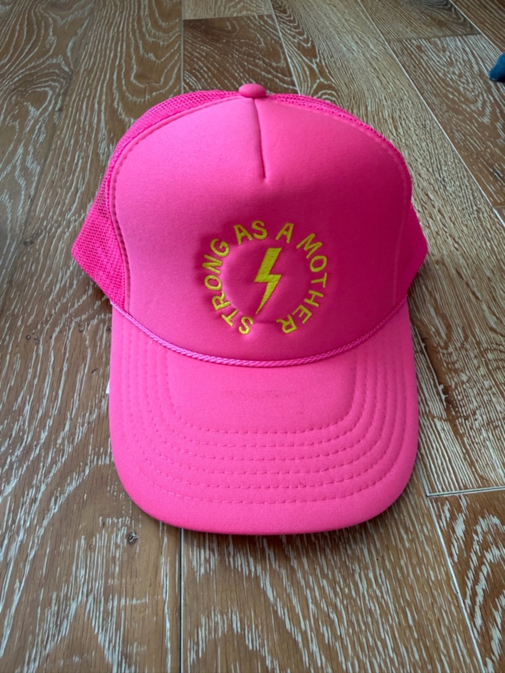 New Strong As A Mother Hot Pink Trucker Hat